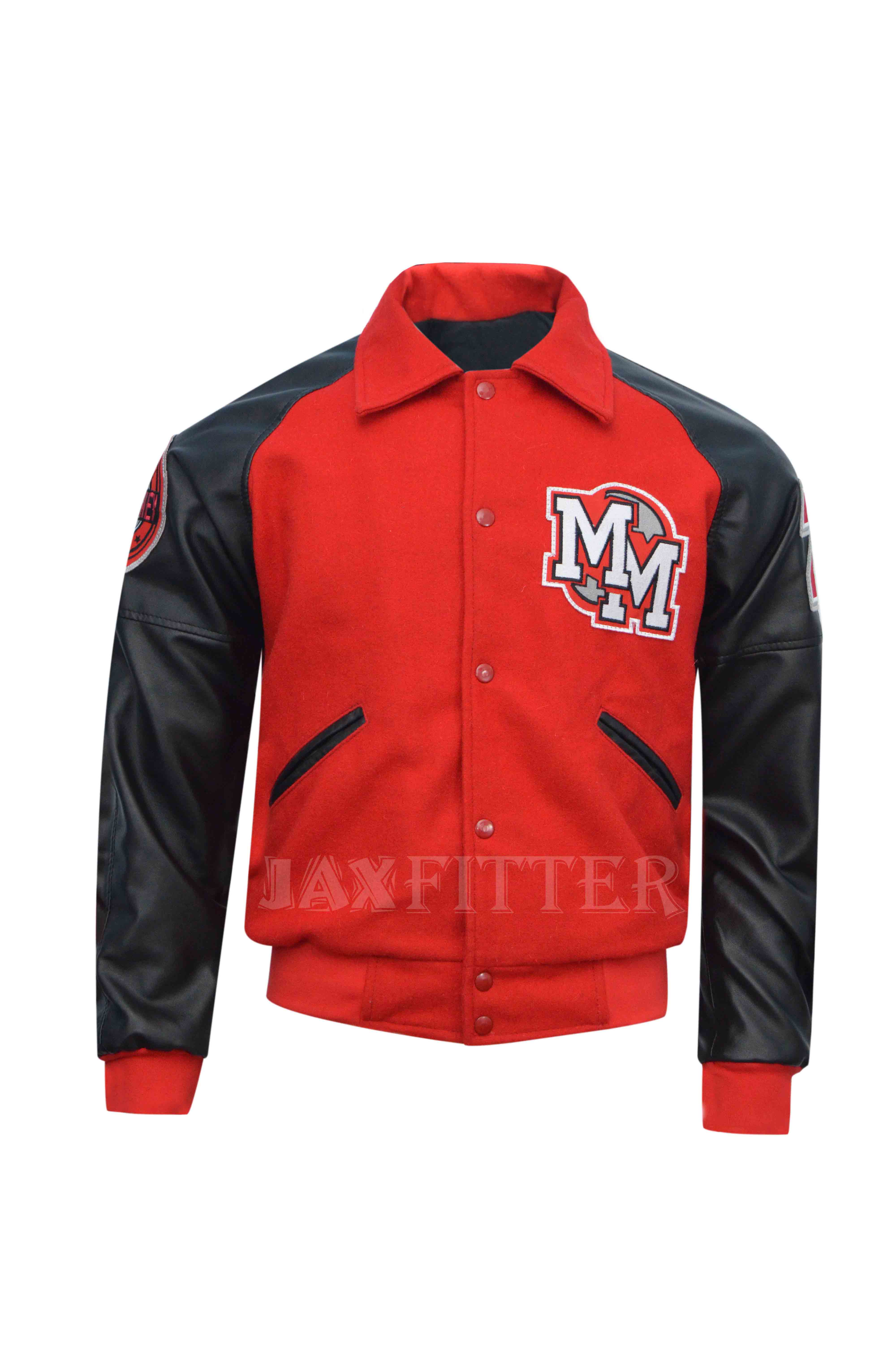 Michael Jackson Mickey Mouse Wool Varsity Jacket - Jax Fitter